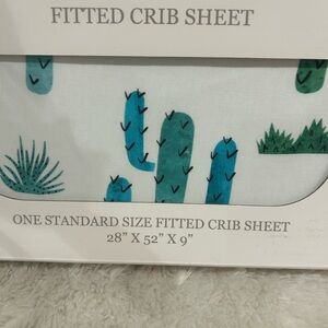 Cactus Print Fitted Crib Sheet